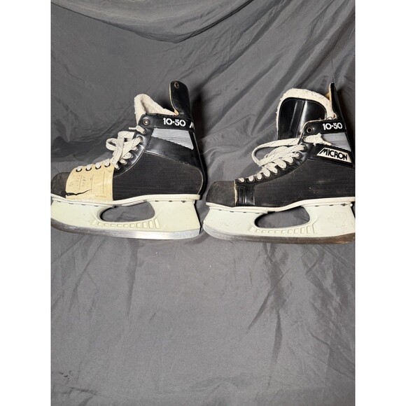 Vintage VTG Adult Size 10D Mega Micron 10-50 Hockey Skates 1980’s GUC - Picture 1 of 8